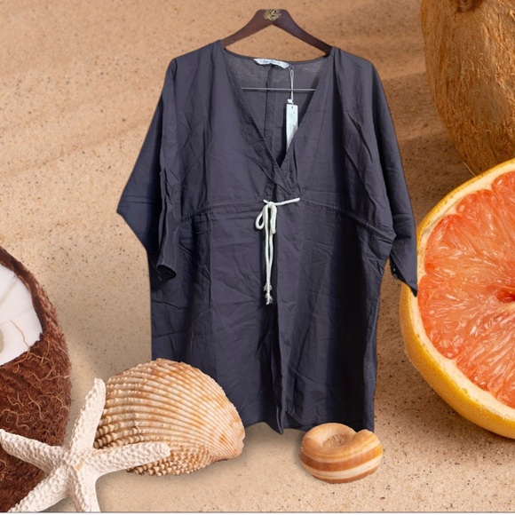 NWT Elsie and Zoey Navy Blue The Front Coverup Sz L/XL Women - Picture 5 of 6